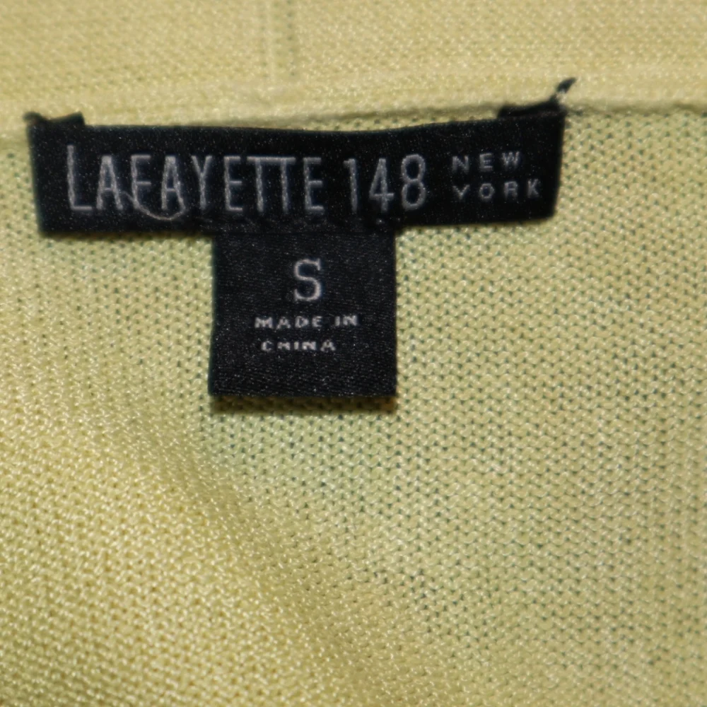 Lafayette 148 New York  open cardigan sweater. Yellow‎ Cotton Size Small